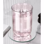 Cana de Apa pentru Clatit, Flippy, pentru Periuta de Dinti, 200 ml, 10.4 x 7.3 cm, Roz Transparent - imagine 8