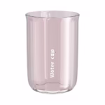 Cana de Apa pentru Clatit, Flippy, pentru Periuta de Dinti, 200 ml, 10.4 x 7.3 cm, Roz Transparent
