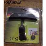 Cantar Digital de Mana Curea, Flippy, Cantar Portabil, Cantarire Bagaje, Capacitate 50 kg, Functie de Tara, 12.5 x 2.8 x 2.8 cm, Alb-Negru - imagine 12