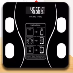 Cantar Electronic Inteligent De Baie Flippy Cu Aplicatie Smart, Corporal, Ecran Digital Iluminat, Termometru, Suporta Maxim 180 Kg, 26 x 26 cm, Baterii, Negru - imagine 2