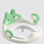 Capac WC cu Reductie, Flippy, pentru Copii, cu Manere, Model Ursulet, Plastic Durabil, Verde - imagine 3