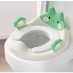 Capac WC cu Reductie, Flippy, pentru Copii, cu Manere, Model Ursulet, Plastic Durabil, Verde - imagine 4