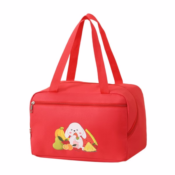 cartoon-ice-pack-long-handle-rice-insulation-oxford-cloth-bag-length-30cm-width-21-height-20-color-red-specification-large-main-668f7bfb4da4a Geanta Termo-Izolanta, Flippy, Compartimente Telefon si Tacamuri, Multifunctionala, Impermeabila, 30x21x20 cm, Design Iepuras, Rosu - imagine 1