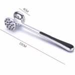 Ciocan pentru snitele si carne Flippy, din aliaj de zinc, maner antialunecare, doua capete, 22 cm, argintiu - imagine 5
