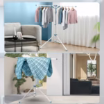 Uscator de  Rufe, Flippy, Tip Umbrela, Pliabil, Telescopic, pentru Interior-Exterior, cu Patru Tije, Picior Anti-Alunecare, Inaltime Ajustabila, 108 pana la 165 cm - imagine 3
