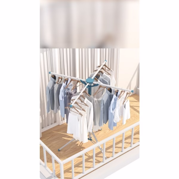 Uscator de  Rufe, Flippy, Tip Umbrela, Pliabil, Telescopic, pentru Interior-Exterior, cu Patru Tije, Picior Anti-Alunecare, Inaltime Ajustabila, 108 pana la 165 cm - imagine 5