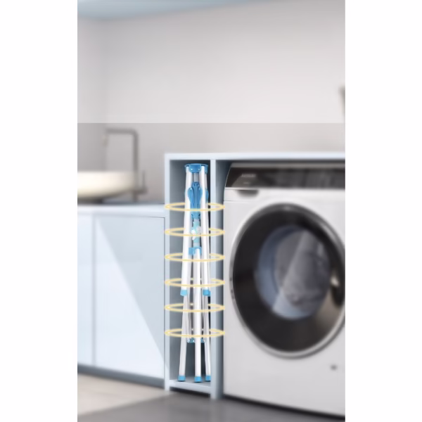 Uscator de  Rufe, Flippy, Tip Umbrela, Pliabil, Telescopic, pentru Interior-Exterior, cu Patru Tije, Picior Anti-Alunecare, Inaltime Ajustabila, 108 pana la 165 cm - imagine 6