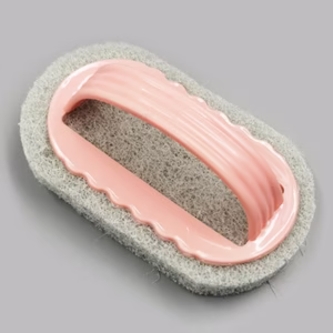 Perie Burete de curatat cu maner, Flippy, perie pentru gresie, baie, Bucatarie Roz