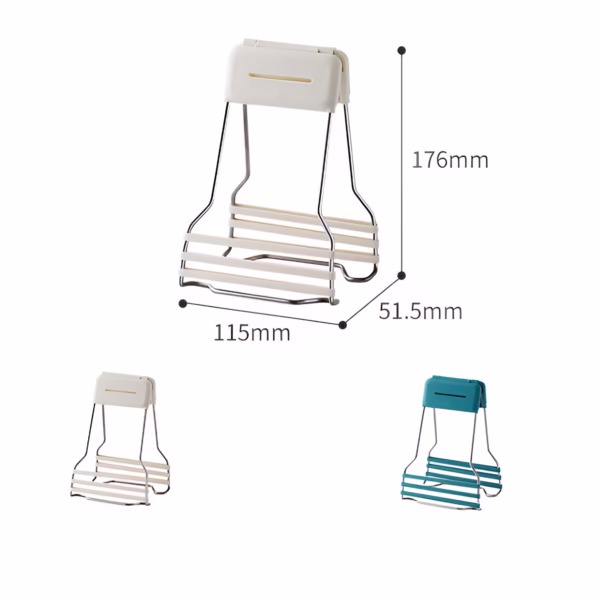 Clema pentru Boluri, Flippy, Anti-Alunecare, din Silicon, de Uz Casnic, Rezistent la Temperaturi Inalte, 17.6x11.5x5.15cm, Gri - imagine 2