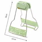 Clema pentru Boluri Creativa, Flippy, Anti-Alunecare, din Silicon, de Uz Casnic, Rezistent la Temperaturi Inalte, Model Animat, 19x12 cm, Verde - imagine 2