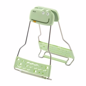 Clema pentru Boluri Creativa, Flippy, Anti-Alunecare, din Silicon, de Uz Casnic, Rezistent la Temperaturi Inalte, Model Animat, 19x12 cm, Verde
