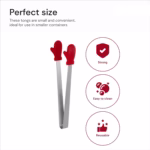 Cleste Creativ pentru Mancare, Flippy, Model Manusi din Silicon, 14.5x3 cm, Rezistent la Temperaturi Inalte si Coroziune, Rosu - imagine 7