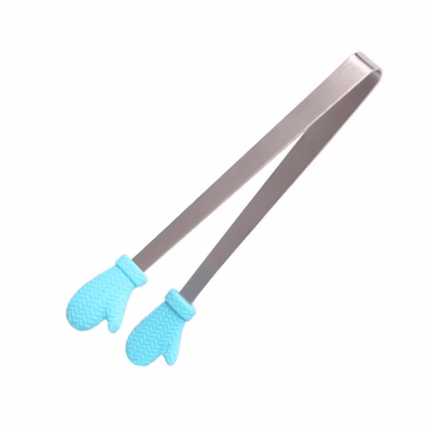 Cleste Creativ pentru Mancare, Flippy, Model Manusi din Silicon, 14.5x3 cm, Rezistent la Temperaturi Inalte si Coroziune, Albastru - imagine 2