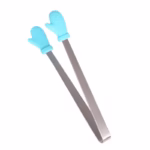 Cleste Creativ pentru Mancare, Flippy, Model Manusi din Silicon, 14.5x3 cm, Rezistent la Temperaturi Inalte si Coroziune, Albastru - imagine 3