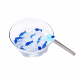 Cleste Creativ pentru Mancare, Flippy, Model Manute din Silicon, 14.5x3 cm, Rezistent la Temperaturi Inalte si Coroziune, Albastru - imagine 2