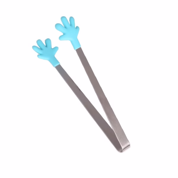 Cleste Creativ pentru Mancare, Flippy, Model Manute din Silicon, 14.5x3 cm, Rezistent la Temperaturi Inalte si Coroziune, Albastru - imagine 1