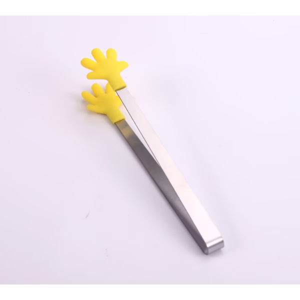 Cleste Creativ pentru Mancare, Flippy, Model Manute din Silicon, 14.5x3 cm, Rezistent la Temperaturi Inalte si Coroziune, Galben - imagine 3