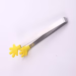 Cleste Creativ pentru Mancare, Flippy, Model Manute din Silicon, 14.5x3 cm, Rezistent la Temperaturi Inalte si Coroziune, Galben - imagine 4