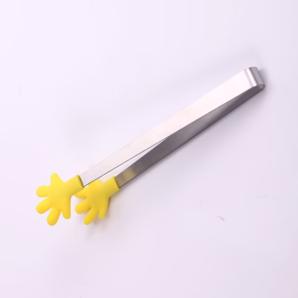 Cleste Creativ pentru Mancare, Flippy, Model Manute din Silicon, 14.5x3 cm, Rezistent la Temperaturi Inalte si Coroziune, Galben - imagine 4