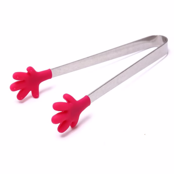 Cleste Creativ pentru Mancare, Flippy, Model Manute din Silicon, 14.5x3 cm, Rezistent la Temperaturi Inalte si Coroziune, Rosu - imagine 2