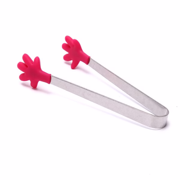 Cleste Creativ pentru Mancare, Flippy, Model Manute din Silicon, 14.5x3 cm, Rezistent la Temperaturi Inalte si Coroziune, Rosu - imagine 4