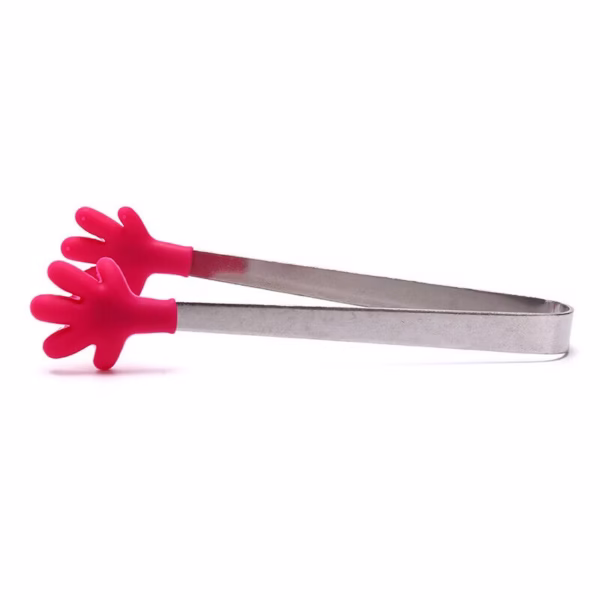 Cleste Creativ pentru Mancare, Flippy, Model Manute din Silicon, 14.5x3 cm, Rezistent la Temperaturi Inalte si Coroziune, Rosu - imagine 6