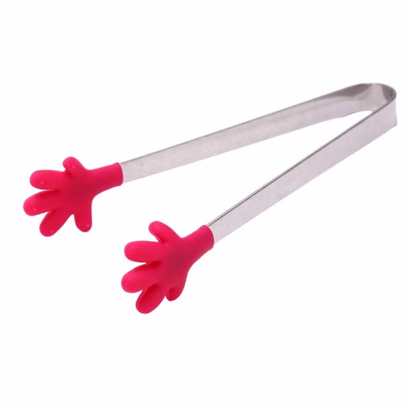 Cleste Creativ pentru Mancare, Flippy, Model Manute din Silicon, 14.5x3 cm, Rezistent la Temperaturi Inalte si Coroziune, Rosu - imagine 1