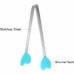 Cleste Creativ pentru Mancare, Flippy, Model Inimioare din Silicon, 14.5x3 cm, Rezistent la Temperaturi Inalte si Coroziune, Albastru - imagine 5