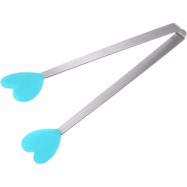 Cleste Creativ pentru Mancare, Flippy, Model Inimioare din Silicon, 14.5x3 cm, Rezistent la Temperaturi Inalte si Coroziune, Albastru - imagine 6
