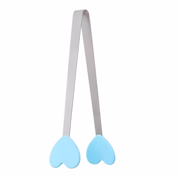 Cleste Creativ pentru Mancare, Flippy, Model Inimioare din Silicon, 14.5x3 cm, Rezistent la Temperaturi Inalte si Coroziune, Albastru - imagine 1