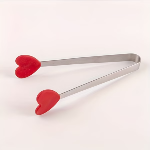 Cleste Creativ pentru Mancare, Flippy, Model Inimioare din Silicon, 14.5x3 cm, Rezistent la Temperaturi Inalte si Coroziune, Rosu - imagine 11