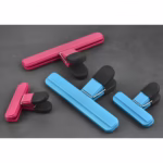 Cleste Multifunctional pentru Sigilarea Pungilor, Flippy, din Plastic, Mentine Alimentele Proaspete, 15x7.5 cm, Roz - imagine 4