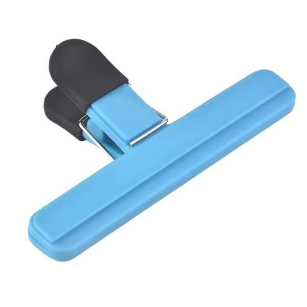 Cleste Multifunctional pentru Sigilarea Pungilor, Flippy, din Plastic, Mentine Alimentele Proaspete, 15x7.5 cm, Albastru - imagine 1