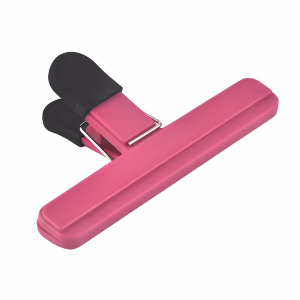 Cleste Multifunctional pentru Sigilarea Pungilor, Flippy, din Plastic, Mentine Alimentele Proaspete, 15x7.5 cm, Roz - imagine 1