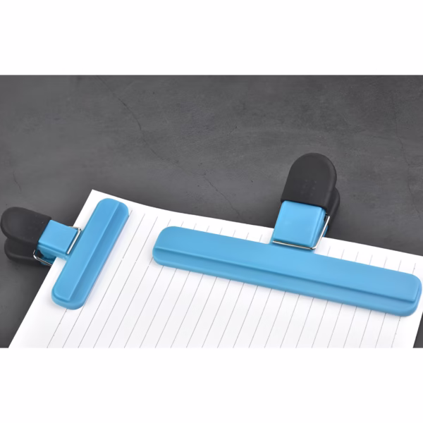 Cleste Multifunctional pentru Sigilarea Pungilor, Flippy, din Plastic, Mentine Alimentele Proaspete, 7x6.5 cm, Albastru - imagine 3