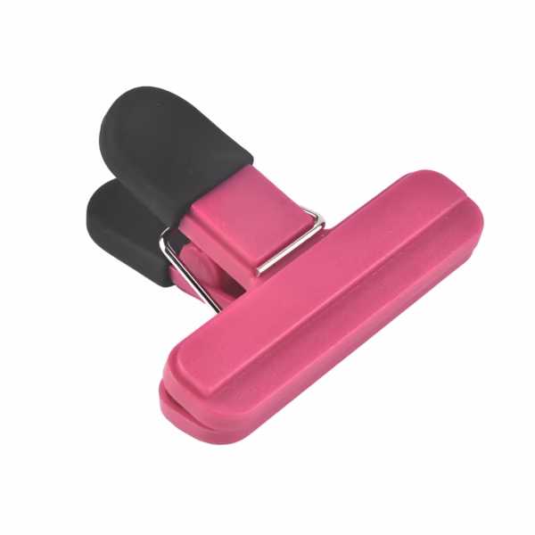 Cleste Multifunctional pentru Sigilarea Pungilor, Flippy, din Plastic, Mentine Alimentele Proaspete, 7x6.5 cm, Roz - imagine 1