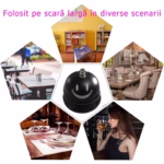 Clopotel Metalic Multifunctional, Flippy, Negru cu Imprimeu Smiley Face, 7.5x7.5x6.5 cm, Receptie, Restaurant, Cafenele - imagine 5