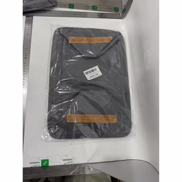 Cutie Depozitare Flippy, pentru Haine, lucruri, din Textil cu Cadru Metalic, Manere Laterale, forma Dreptunghiulara, 42 x 28 x 25 cm, volum 29 L, Gri - imagine 2