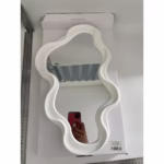 Oglinda de Perete, Flippy, Decorativa, pentru Baie, Dormitor, Sufragerie, Model Minimalist in Forma de Nor, 41x26 cm, Alb - imagine 2