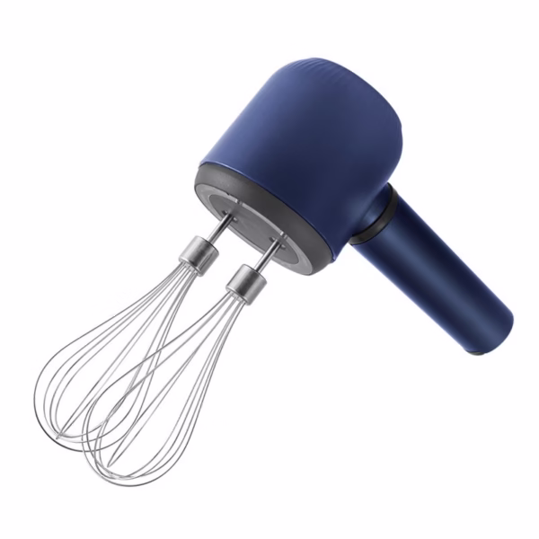 Mixer Electric fara Fir, Flippy, Mixer pentru Oua Smantana Frisca, Maner Plastic, Usor de Utilizat si Depozitat, 20 x 8.5 x 14.5 cm, Albastru Inchis - imagine 1