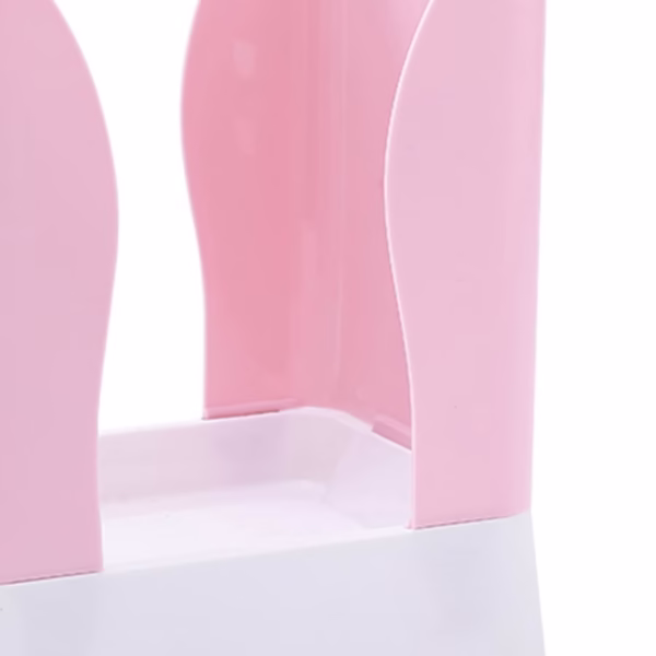 Cos de Gunoi Extensibil, Flippy, din Plastic, Reglabil, Pliabil, Versatil, pentru Bucatarie, Baie sau Birou, Cos Universal, 21x25x17 cm, Roz Alb - imagine 3