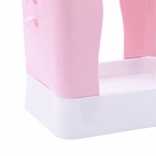 Cos de Gunoi Extensibil, Flippy, din Plastic, Reglabil, Pliabil, Versatil, pentru Bucatarie, Baie sau Birou, Cos Universal, 21x25x17 cm, Roz Alb - imagine 4