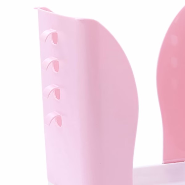 Cos de Gunoi Extensibil, Flippy, din Plastic, Reglabil, Pliabil, Versatil, pentru Bucatarie, Baie sau Birou, Cos Universal, 21x25x17 cm, Roz Alb - imagine 5