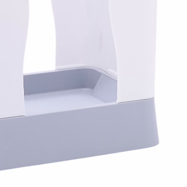 Cos de Gunoi Extensibil, Flippy, din Plastic, Reglabil, Pliabil, Versatil, pentru Bucatarie, Baie sau Birou, Cos Universal, 21x25x17 cm, Alb Gri - imagine 5