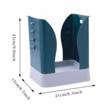 Cos de Gunoi Extensibil, Flippy, din Plastic, Reglabil, Pliabil, Versatil, pentru Bucatarie, Baie sau Birou, Cos Universal, 21x25x17 cm, Albastru Gri - imagine 4