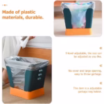 Cos de Gunoi Extensibil, Flippy, din Plastic, Reglabil, Pliabil, Versatil, pentru Bucatarie, Baie sau Birou, Cos Universal, 21x25x17 cm, Albastru Galben - imagine 5