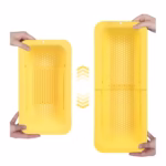 Cos pentru Scurgere Chiuveta de Bucatarie, Flippy, Plastic, Telescopic, 36x20x5 cm, Galben - imagine 3