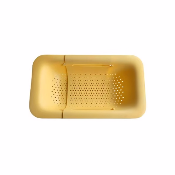 Cos pentru Scurgere Chiuveta de Bucatarie, Flippy, Plastic, Telescopic, 36x20x5 cm, Galben - imagine 1