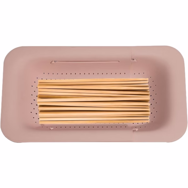 Cos pentru Scurgere Chiuveta de Bucatarie, Flippy, Plastic, Telescopic, 36x20x5 cm, Roz - imagine 6