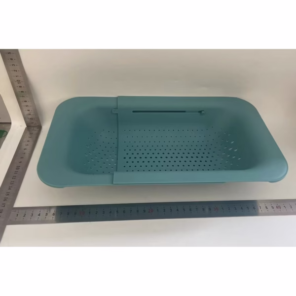 Cos pentru Scurgere Chiuveta de Bucatarie, Flippy, Plastic, Telescopic, 36x20x5 cm, Verde - imagine 2